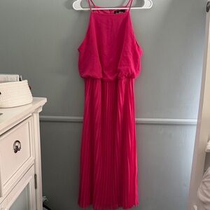 Sam Edelman Girls' Bright Pink Pleated Maxi Dress